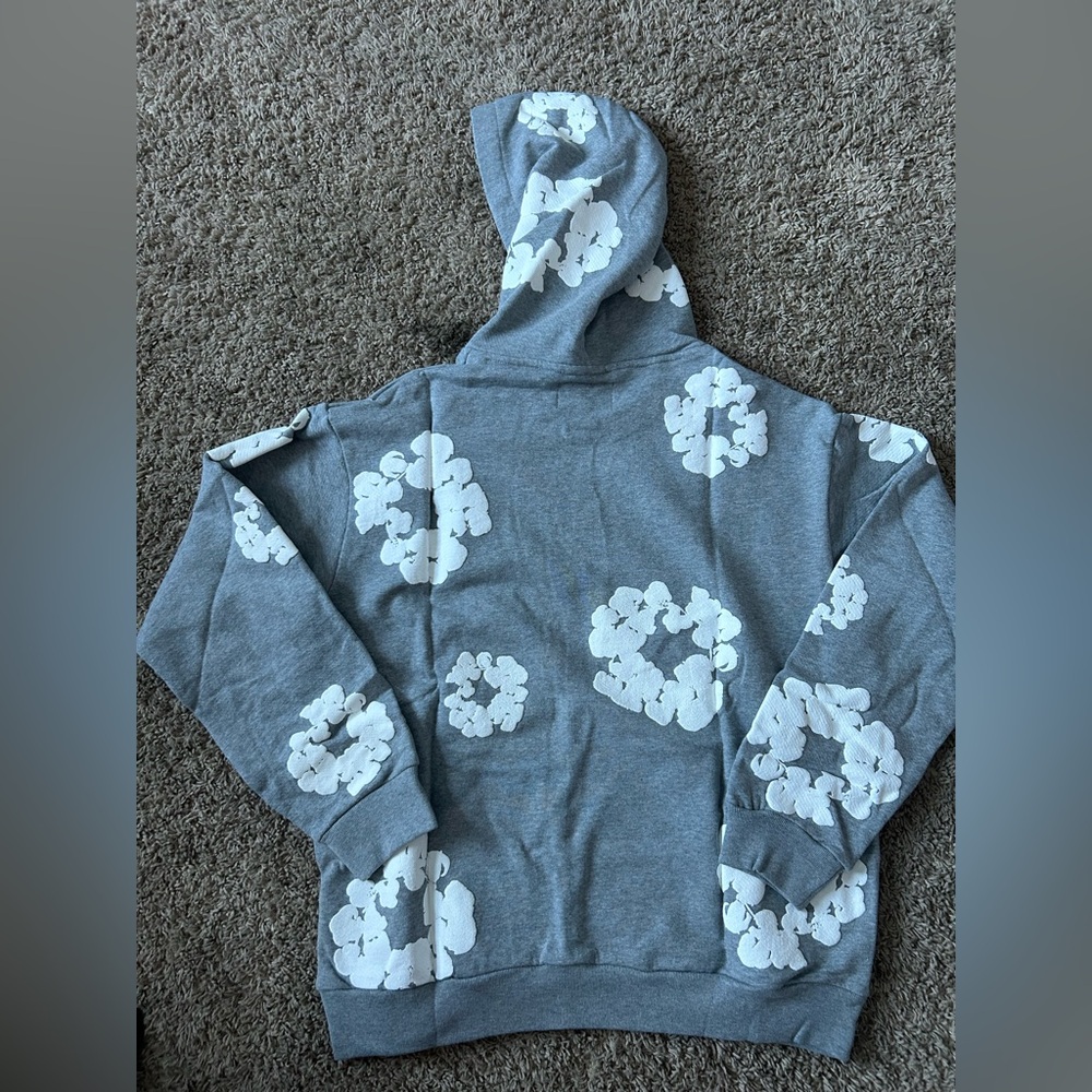 Grey denim tears hoodie